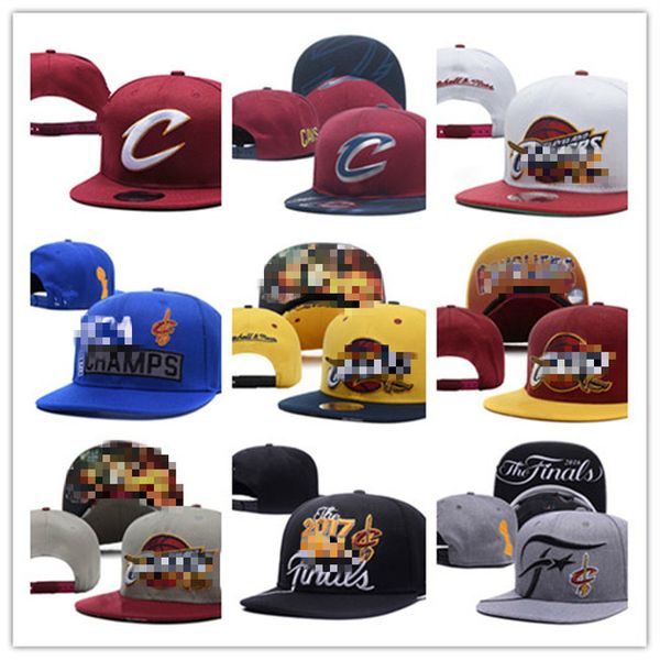 

cleveland mens womens 23 lebron jame cavaliers basketball snapback hats baseball football cap flat adjustable cap sports hat mix order 100%, Black