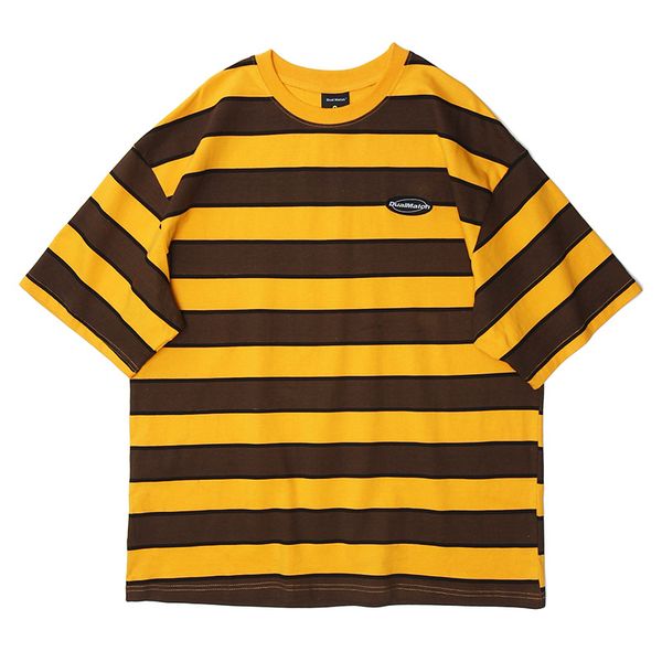 

грудь вышивка вертикальная линия мужской маркированного m полосатая футболка 2020 новые сыпучие японский оригинал wild ins рубашка dh283, White;black