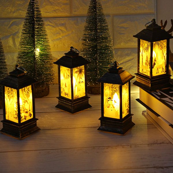 1 pcs vela de Natal com velas de luz de chá LED para parte de decoração de Natal