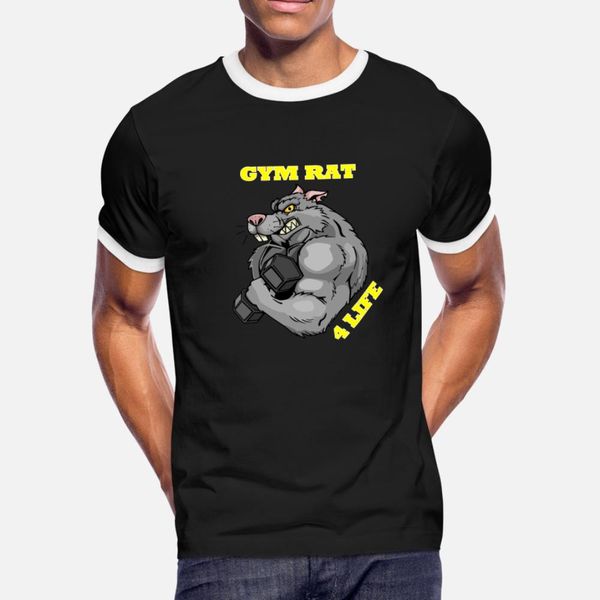 

gym rat 4 life t shirt men customized 100% cotton round neck kawaii famous funny summer style leisure shirt