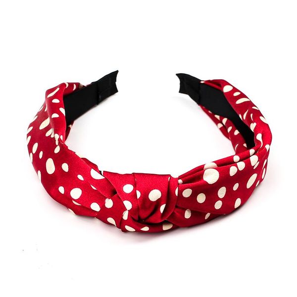 

hair headband knotted for bands vintage head hoop bohemia dot scrunchy girls women print headdress cn jbnby cissors, Black;brown