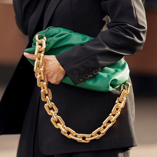 

bags for women 2020 soft leather hobos bag shoulder purse women luxury handbag and purse thick chain clutches