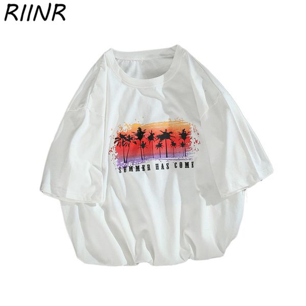 

riinr summer cotton short-sleeved t-shirt men's loose trend large size m-5xl