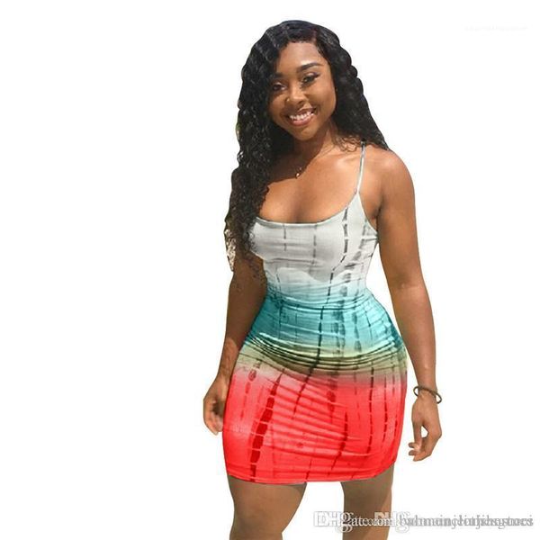 

color dress ladies bodycon dresses fashion spaghetti strap mini dresses summer women gradient, Black;gray