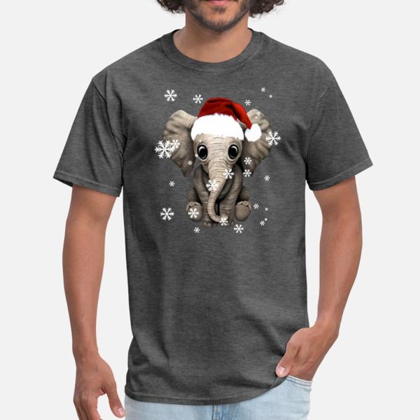 

elephant animals christmas snow cute lovely farm t shirt men designs 100% cotton round collar outfit loose comical spring autumn shirt