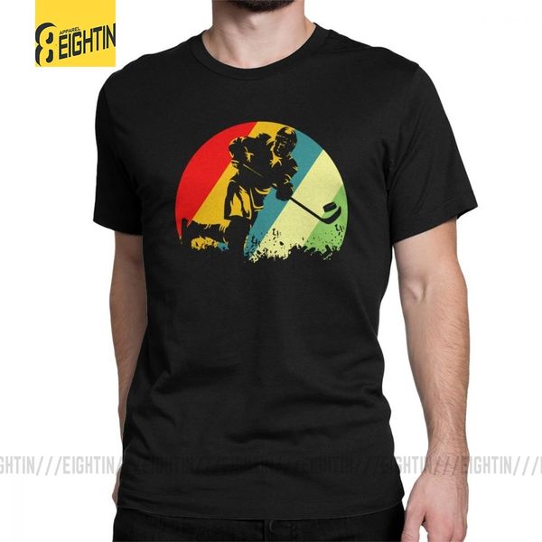 

ice hockey t shirt goalie sports sticks puck winter skating t shirts men party clothes funky t-shirt round neck 100% cotton tees