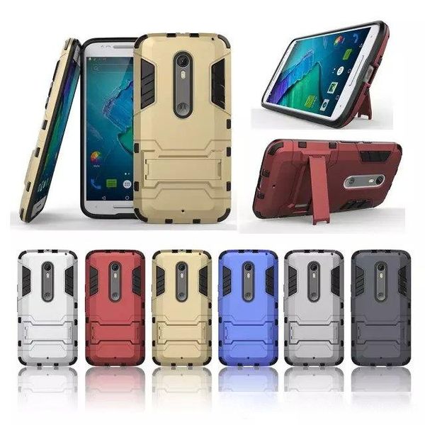 

hybrid kickstand anti shock defender armor case tpu+pc cover for motorola moto x4 g5s g5s plus x play z2 play moto g4 g5 plus 200pcs