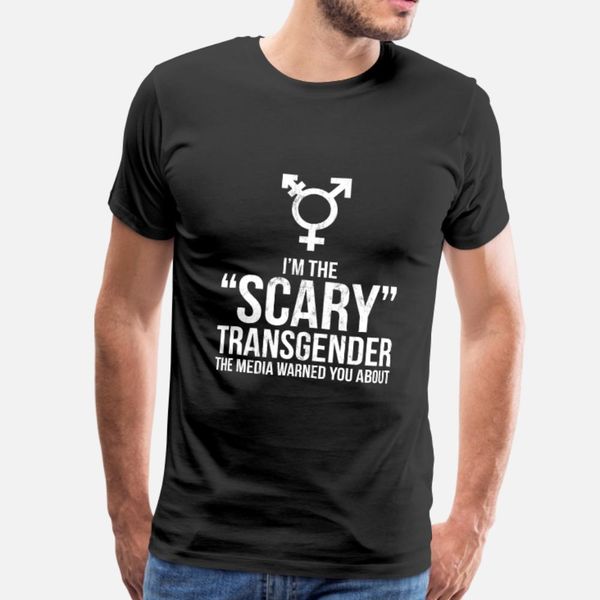 

i m the scary transgender person trans lgbt t shirt men knitted 100% cotton plus size 3xl basic solid graphic authentic summer style shirt