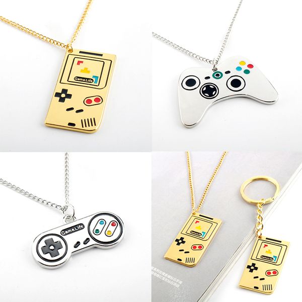 

hiphop game controller machine handle gamepad metal pendant necklaces for men/women vintage gaming necklaces jewelry gift, Silver