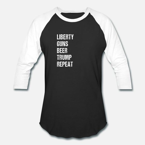 

liberty guns beer trump repeat product funny lgbt t shirt men designs cotton s-xxxl unique anti-wrinkle funny casual summer formal shirt
