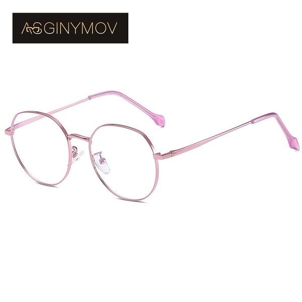 

fashion sunglasses frames as ginymov men women vintage round titanium eye glasses clear lens optical spectacle frame light retro metal male, Black