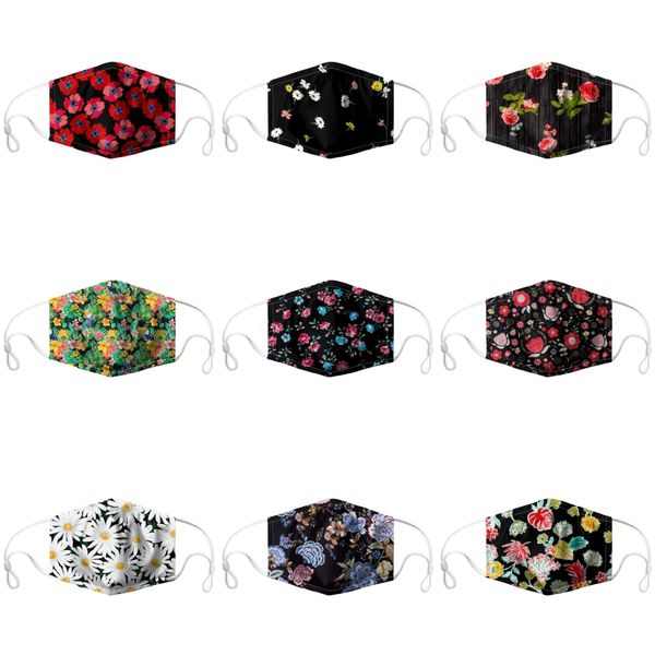 

face mask designer printed mouth masks dust 1 1pcs soft breathable#428, Black