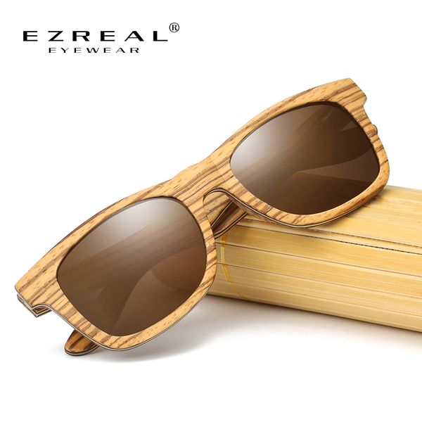 

ezreal brand mirror eyewear natural handmade wooden sun glasses women men wood sunglasses bamboo gifts drop shipping, White;black