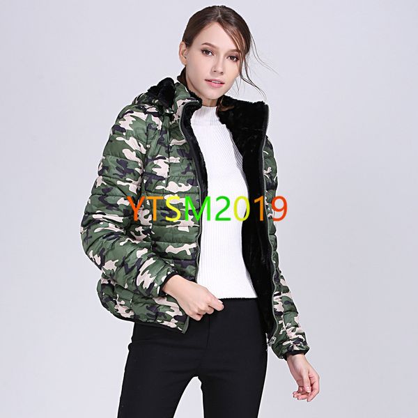 

women's cotton clothes hoodie jacket cotton-padded jacket with print outdoor warm feather warm clothing winter jacket, Black