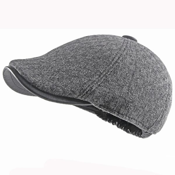 

2020 autumn winter men hats berets british western style wool advanced flat ivy cap classic vintage beret cap, Blue;gray