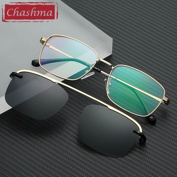 

chashma prescription glasses frame magnetic clip magnet eyewear polarized lenses sunglasses for men dark lens, Black
