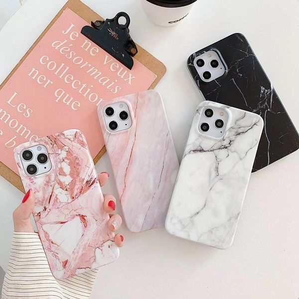 

retro classic marble phone case for iphone 12 11 pro max xr xs max x 7 8 se 6s plus glossy soft imd tpu back cover
