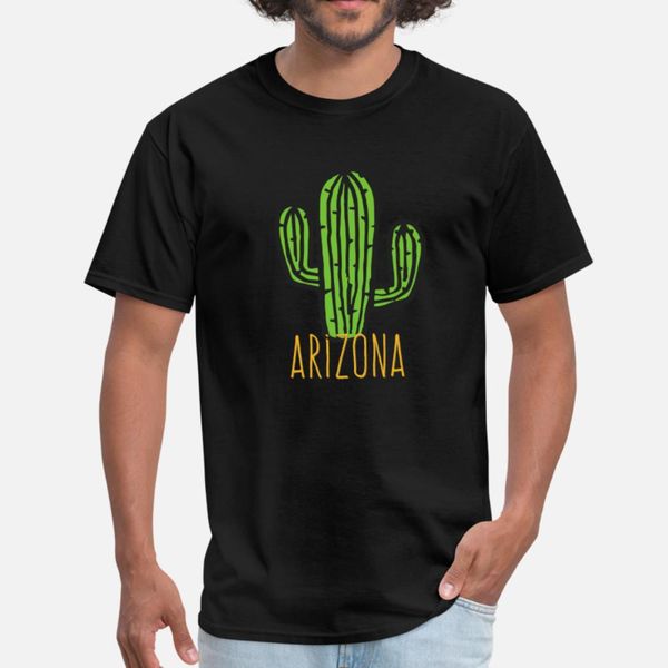

arizona saguaro cactus souvenir design t shirt men customized short sleeve o-neck trend fit building summer style letter shirt