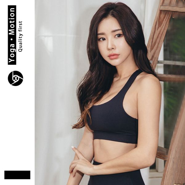 

women push up sports bra black gym bra removable padded yoga women fitness clothes running workout tank xk15, White;black