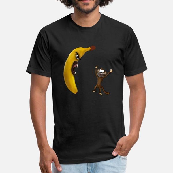 

funny scary monster banana threatens little monkey t shirt men design cotton o-neck standard cute humor spring autumn original shirt