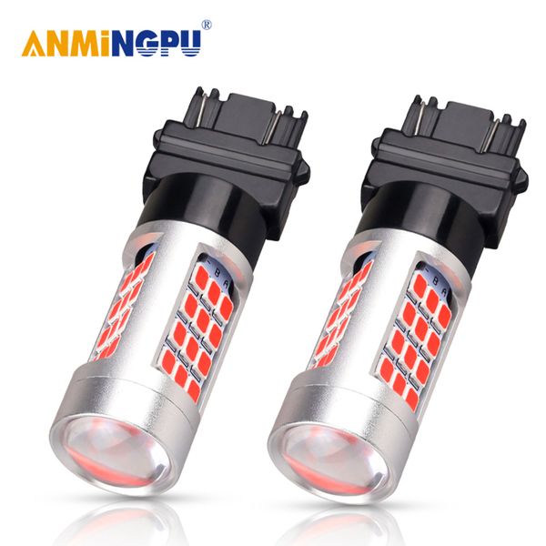 

anmingpu 2x signal lamp t25 3157 p27/7w bulb 3156 p27w led canbus t20 7440 w21/5w w21w reverse car brake light lamp turn signal