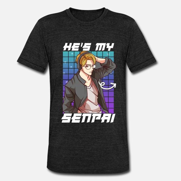 

he's my senpai anime guy japanese kawaii cosplay t shirt men printed tee shirt o neck homme fit comical summer formal shirt