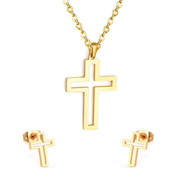 

luxukisskids cross arrow stainless steel african jewellery sets bridal dubai gold color wedding jewelry sets for women girl, Silver