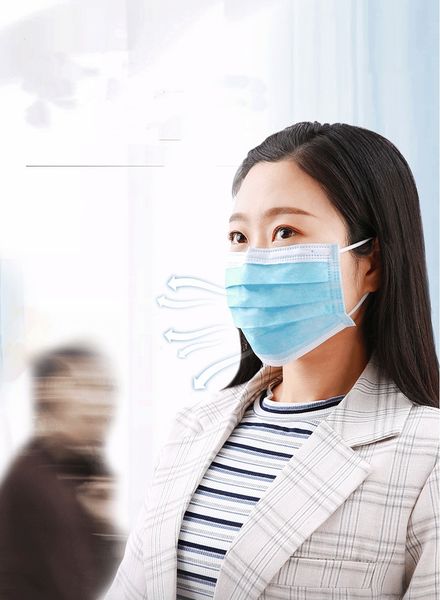 

Disposable mask thickened non-woven fabric three layer air permeable adult mask dust and fog disposable mask for men and women