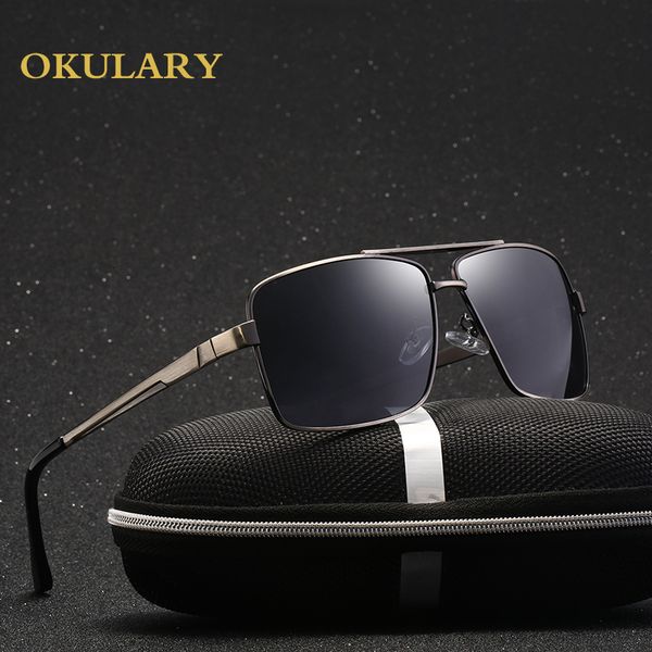 

men goggle polarized sunglasses black/tea color uv400 with box,case, White;black
