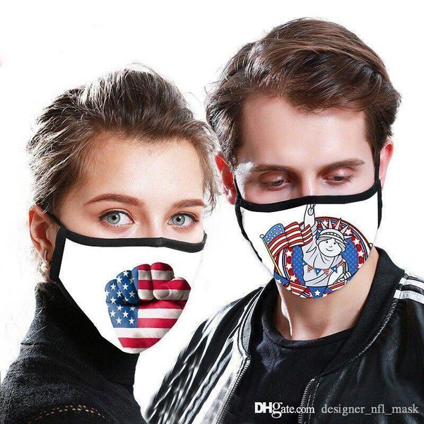 

2020 горячих продажи дизайнеров маски для лица дня независимости цифровой печати dust-proof моющегося дышащего взрослого хлопок маска может