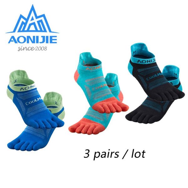 

3 pairs/set ultra run low cut athletic five toe socks quarter socks toesocks for running marathon race trail, Black