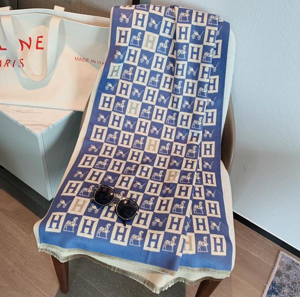 

versatile thickened women's pure cashmere blended shawls will become a new fashion youth, smooth and warm new scarves welcome to buy, Blue;gray