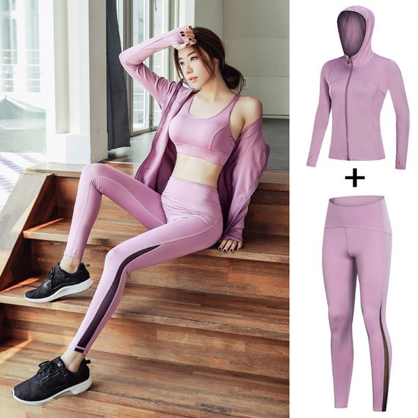 

йога набор 3pc бюстгальтер брюки леггинсы с длинным рукавом йога рубашка бег бег спорт tops фитнес тренировки центр спортивной одежды для же, White;red