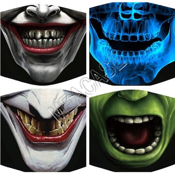 

halloween mask scary skull non mainstream fashion face masks dustproof teenagers creative expression personality masks d81302, Blue