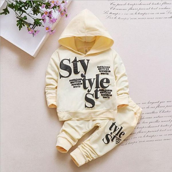 

boy hooded tracksuit clothes set kids spring&autumn cotton school uniform sport suit boys clothing set 1 2 3 4 5 year, White