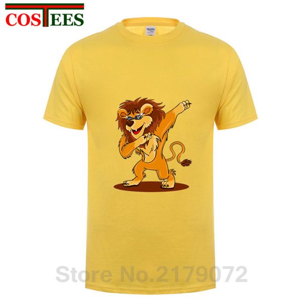 

boys streetwear dabbing dancing lion t shirt funny rock dabbing animal gift tee shirt lion king dab t-shirt hip hop simba tshirt
