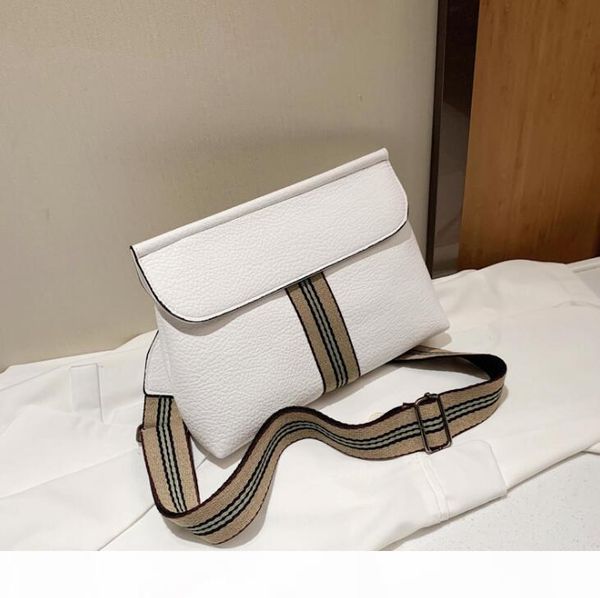 

2020 designer women bag selling messenger bag pu cross body wide shoulder straps girl flap