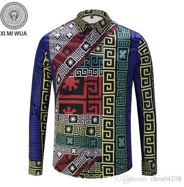 

2018 american enterprise brand self-repair plaid shirt, fashion designer brand long sleeve cotton casual shirt striped shirt0142, White;black