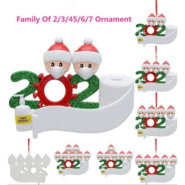

20 quarantine christmas birthdays party decoration gift product of personalized family 4 ornament pandemic social distancing dhl free