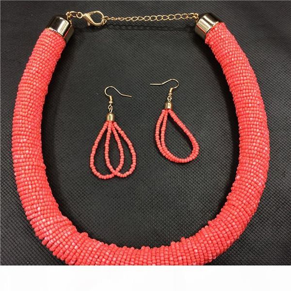 

xz812 handmade woven small beads strand colorful bohemian necklace women fashion choker layer necklaces vintage jewelry, Silver