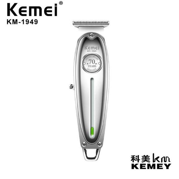 

hommes t lame finition coupe kemei 1949 professionnel tondeuse a cheveux tous les en metal electrique sans fil tondeuse cheveux 0.1mm футов