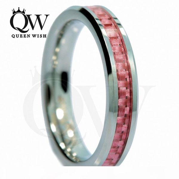 

women rings tungsten carbide 4mm tungsten ring wedding band carbon fiber inlay wedding ring sets statement anniversary band women's jew, Slivery;golden