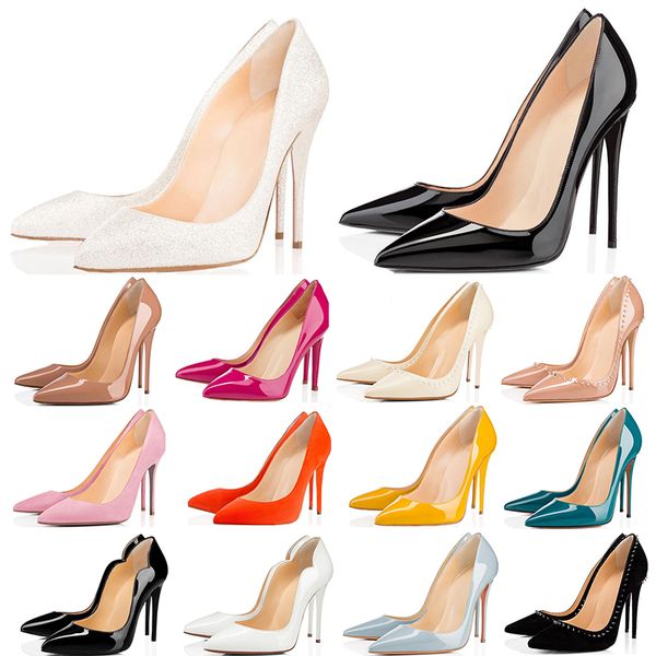 

2020 red bottom heels 8cm 10 cm 12cm fashion women shoes white black pink yellow blue sneakers casual des chaussures size 36-42