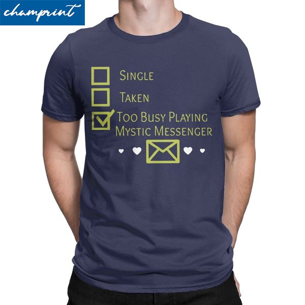 

men's too busy playing mystic messenger t shirt 707 jumin mm bg otome game pure cotton novelty tees printed t-shirts