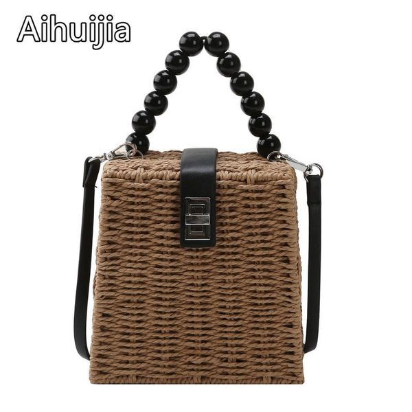 

bohemia girls travel handbags 2020 new comfortable summer vintage handmade bags woven beach ladies trapezoid shoulder slung bag