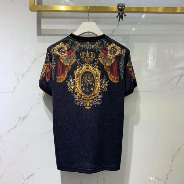 

2020 summer fashion new short-sleeved t-shirt short sleeve street tees shirt court print casual men's shirt t-shirt s-xxxl, White;black