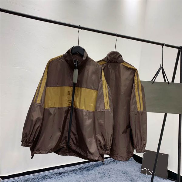 

spring autumn jackets men new sport jacket mens fashion windbreaker sports hooded coats male sportwears with tags and labels, Black;brown