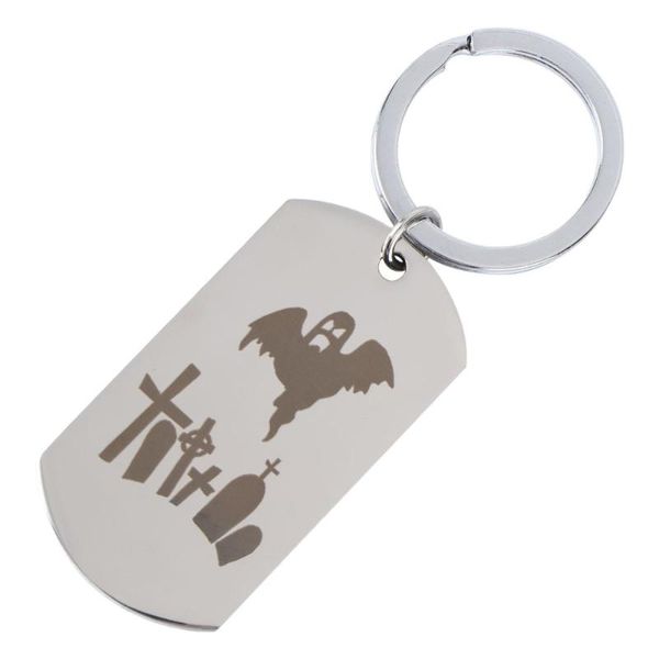 

1pc fashion key holder ghost key pendant keychain pendant accessories for keys party halloween decoration, Silver
