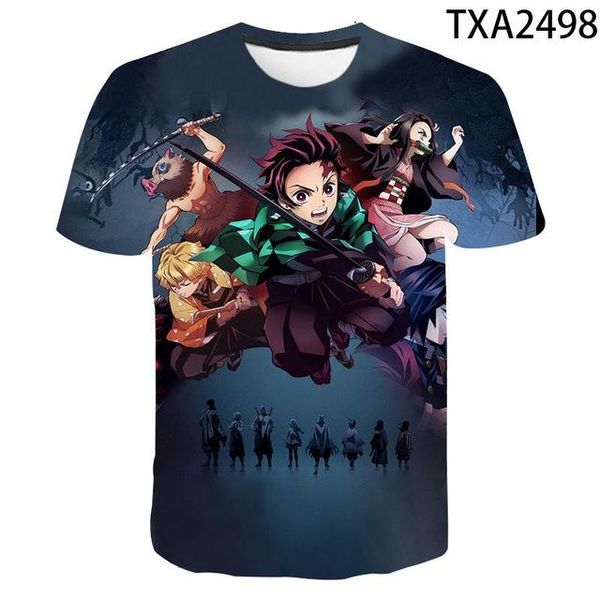 

anime demon slayer kimetsu no yaiba cosplay kamado tanjirou nezuko sword cool 3d print shirts harajuku aesthetic funny men clothing