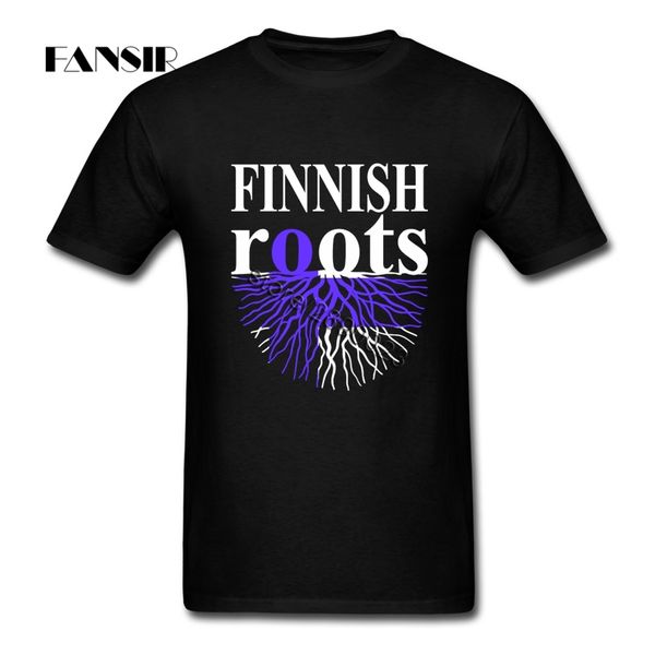 

summer tees shirt men short sleeve crewneck cotton finnish roots finland flag team brand clothing men t-shirts